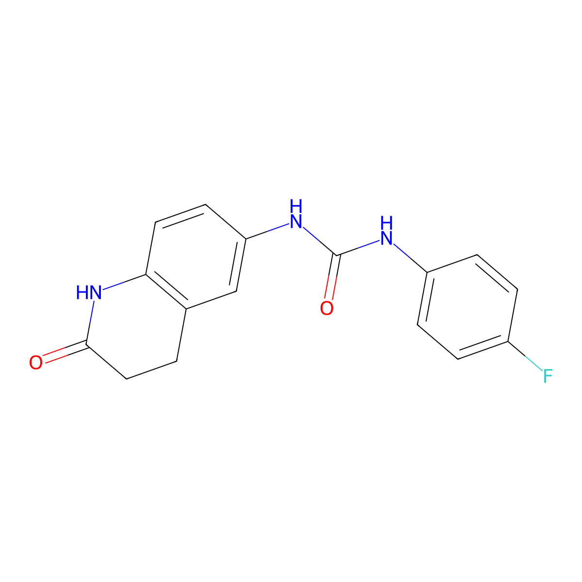 1-(4-Fluorophenyl)-3-(2-oxo-1,2,3,4-tetrahydroquinolin-6-yl)urea molecular structure, CAS 1173075-08-5