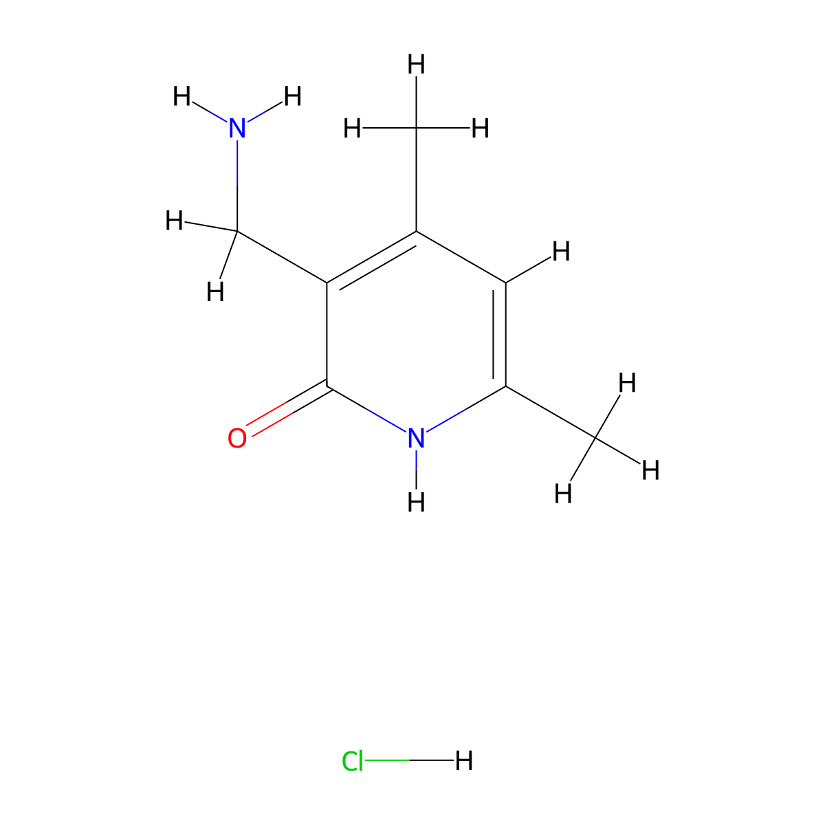 3-(Aminomethyl)-4,6-dimethyl-1,2-dihydropyridin-2-one hydrochloride molecular structure, CAS 1173081-96-3