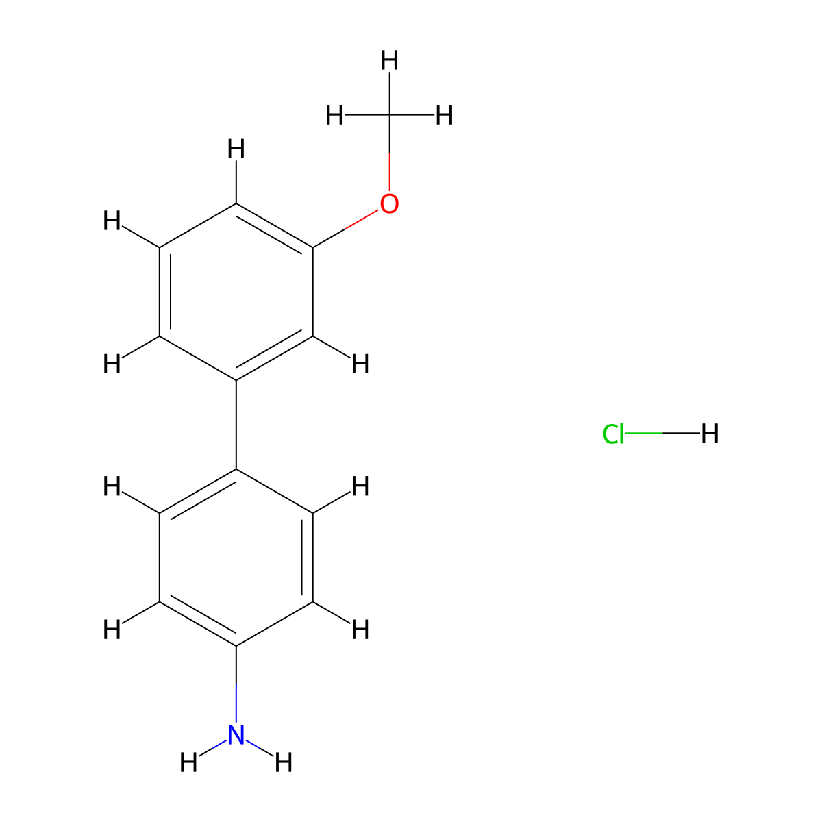 (3'-Methoxy-4-biphenylyl)amine hydrochloride molecular structure, CAS 1173083-50-5