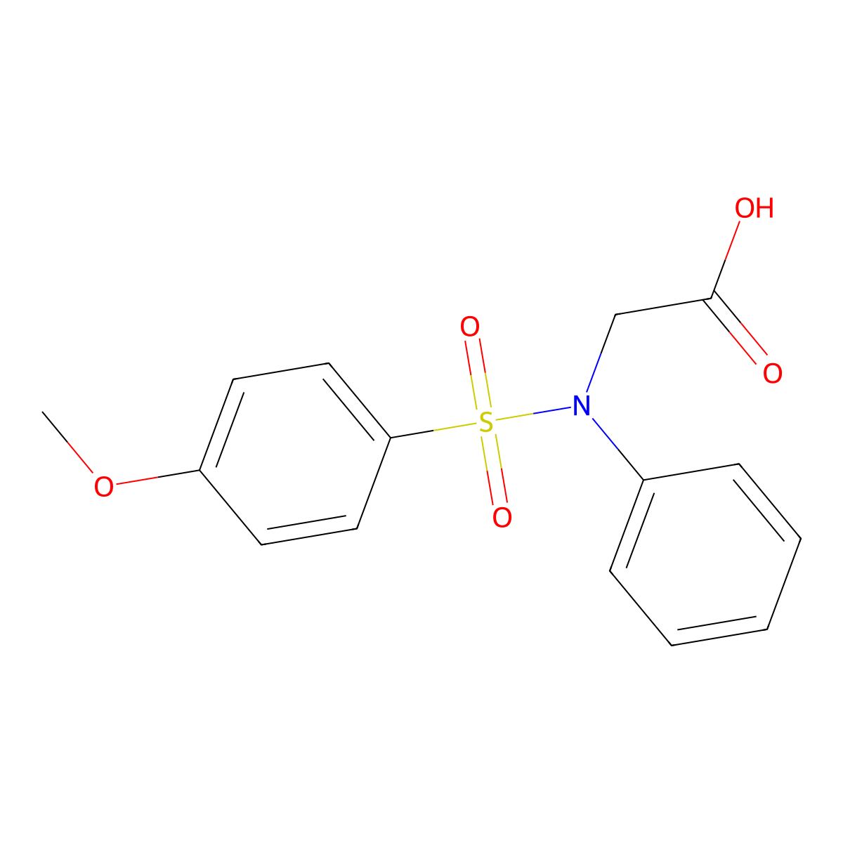 N-[(4-methoxyphenyl)sulfonyl]-N-phenylglycine molecular structure, CAS 117309-27-0