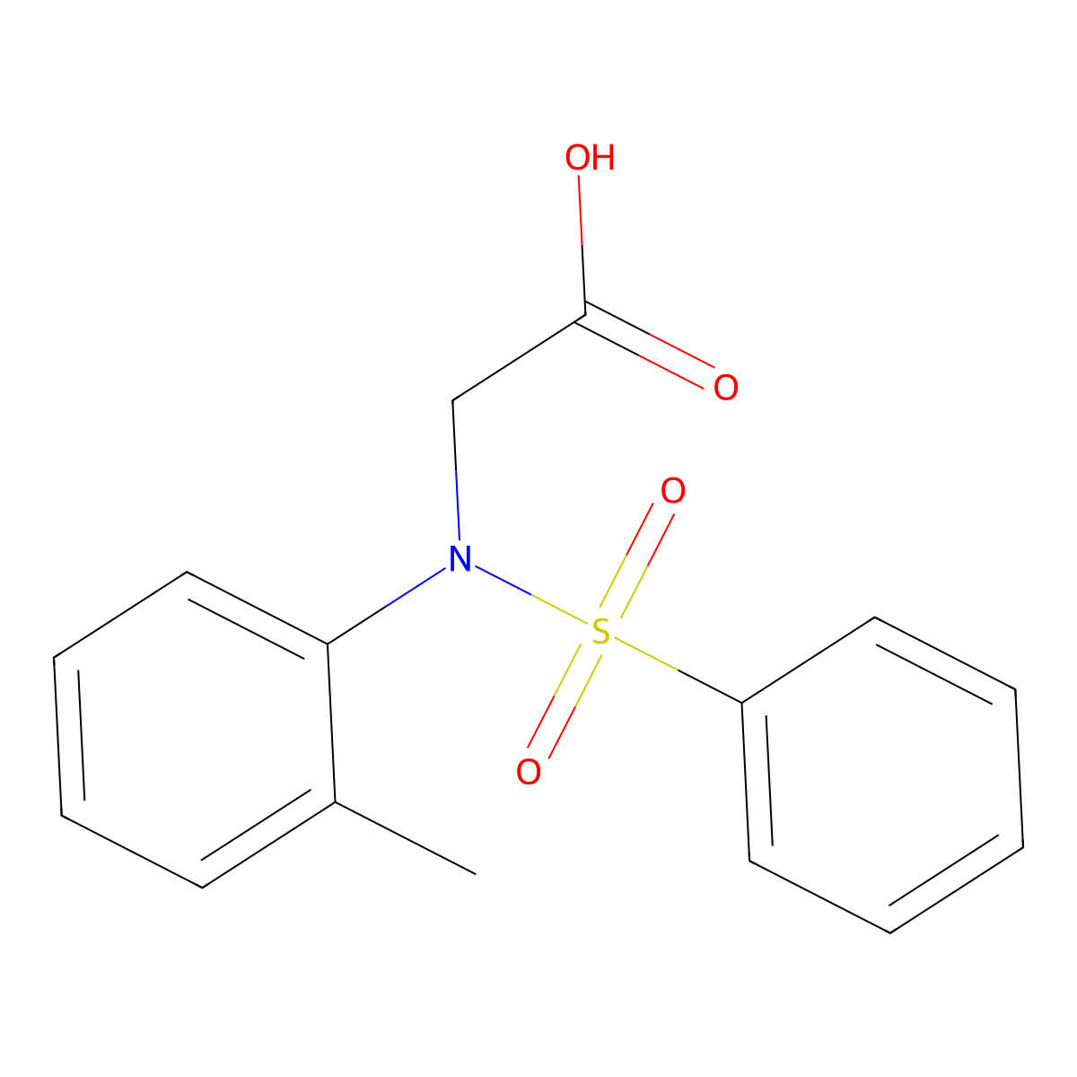 n-(2-Methylphenyl)-n-(phenylsulfonyl)glycine molecular structure, CAS 117309-36-1