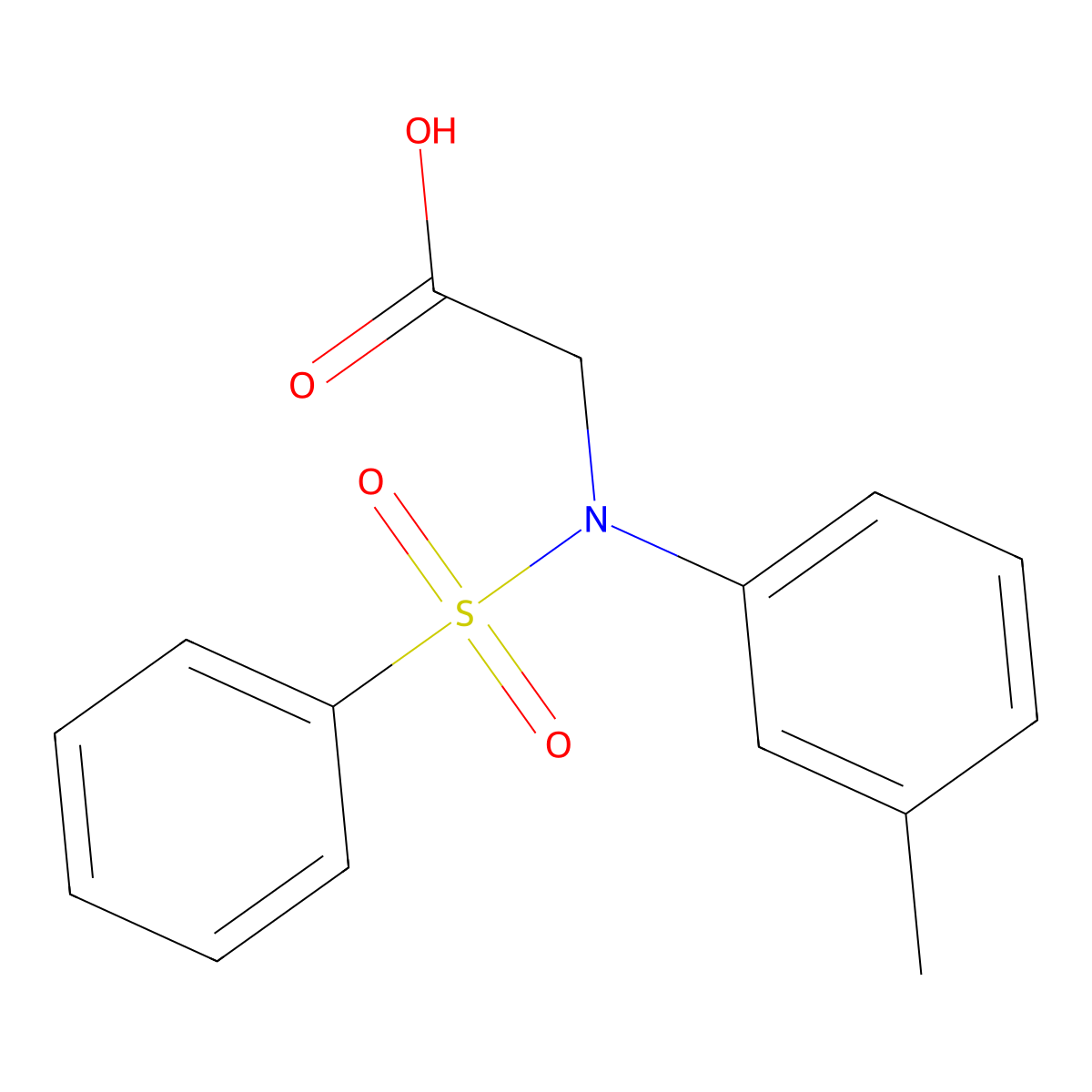 N-(3-methylphenyl)-N-(phenylsulfonyl)glycine molecular structure, CAS 117309-37-2
