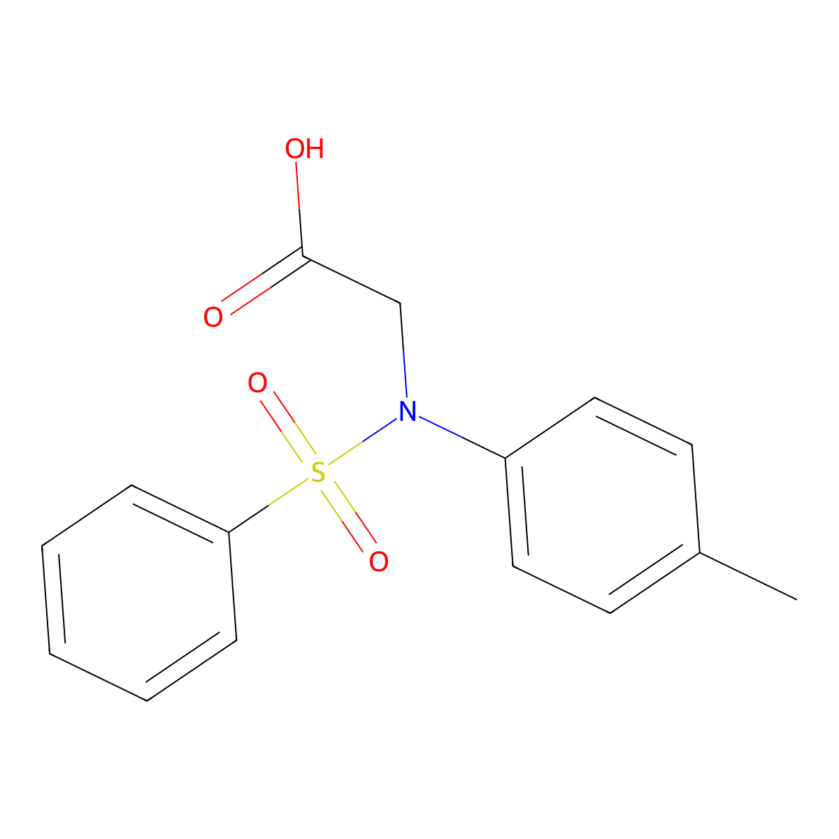 N-(4-Methylphenyl)-N-(phenylsulfonyl)glycine molecular structure, CAS 117309-38-3