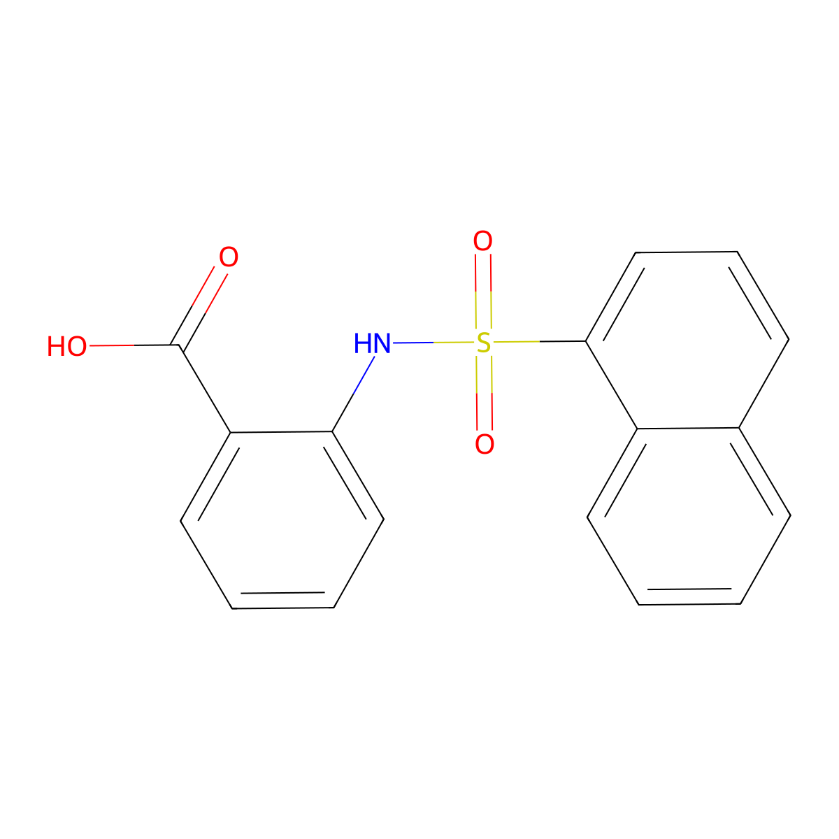 2-[(1-Naphthylsulfonyl)amino]benzoic acid molecular structure, CAS 117309-53-2