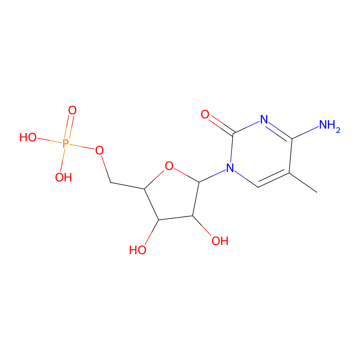 5-Methylcytidylic acid molecular structure, CAS 117309-80-5
