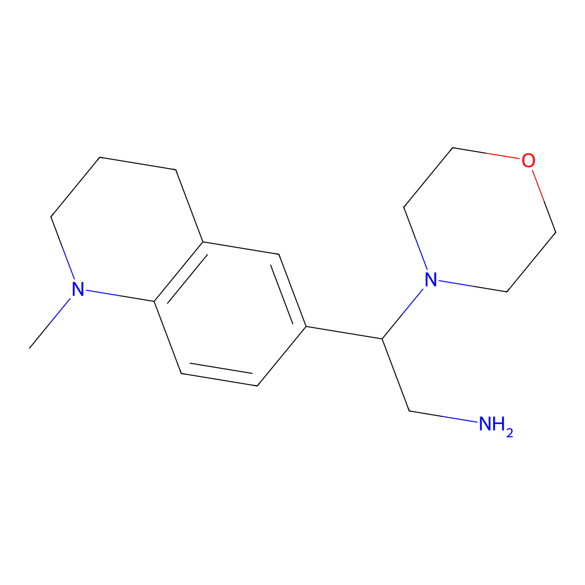 2-(1-Methyl-1,2,3,4-tetrahydroquinolin-6-yl)-2-(morpholin-4-yl)ethan-1-amine molecular structure, CAS 1173097-92-1