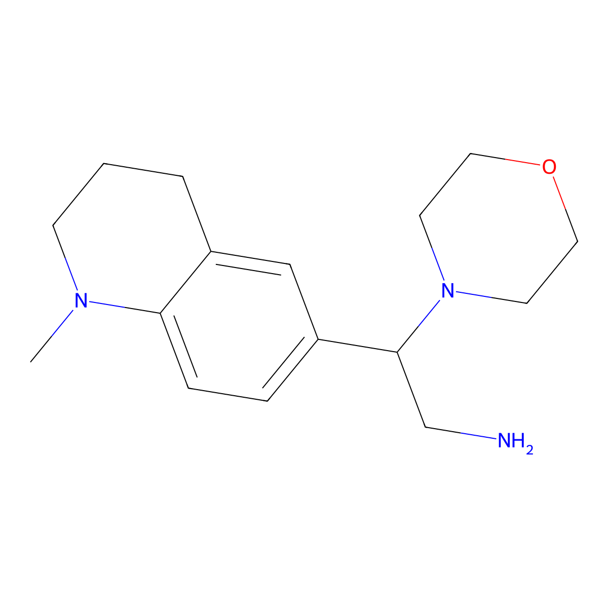 2-(1-Methyl-1,2,3,4-tetrahydroquinolin-6-yl)-2-(morpholin-4-yl)ethan-1-amine molecular structure, CAS 1173097-92-1