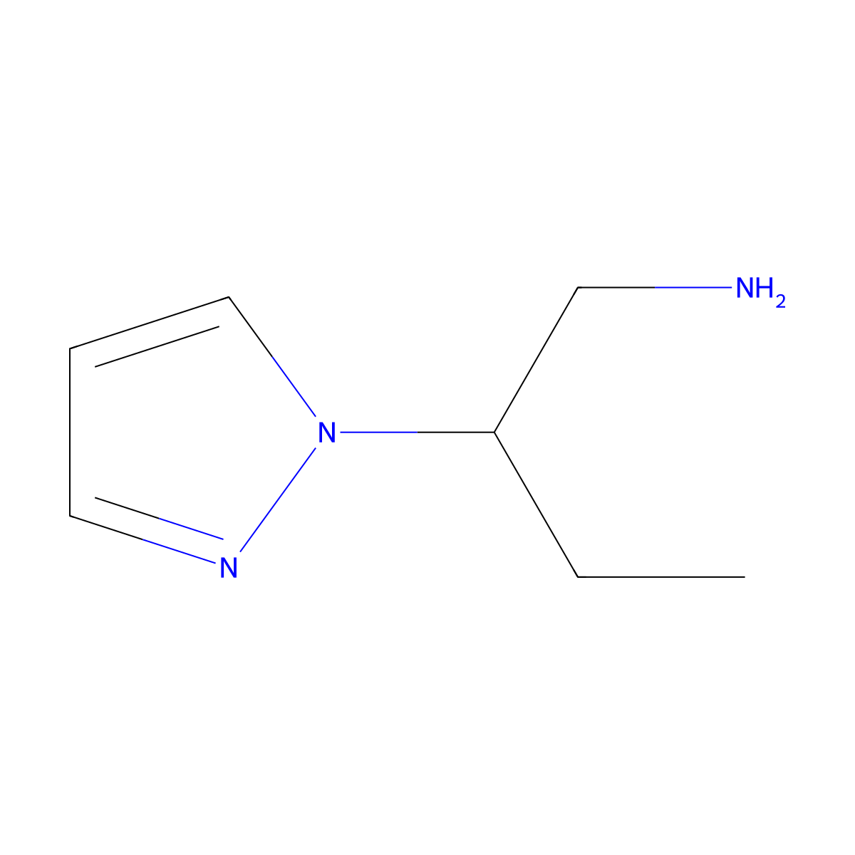 [2-(1H-pyrazol-1-yl)butyl]amine molecular structure, CAS 1173099-46-1