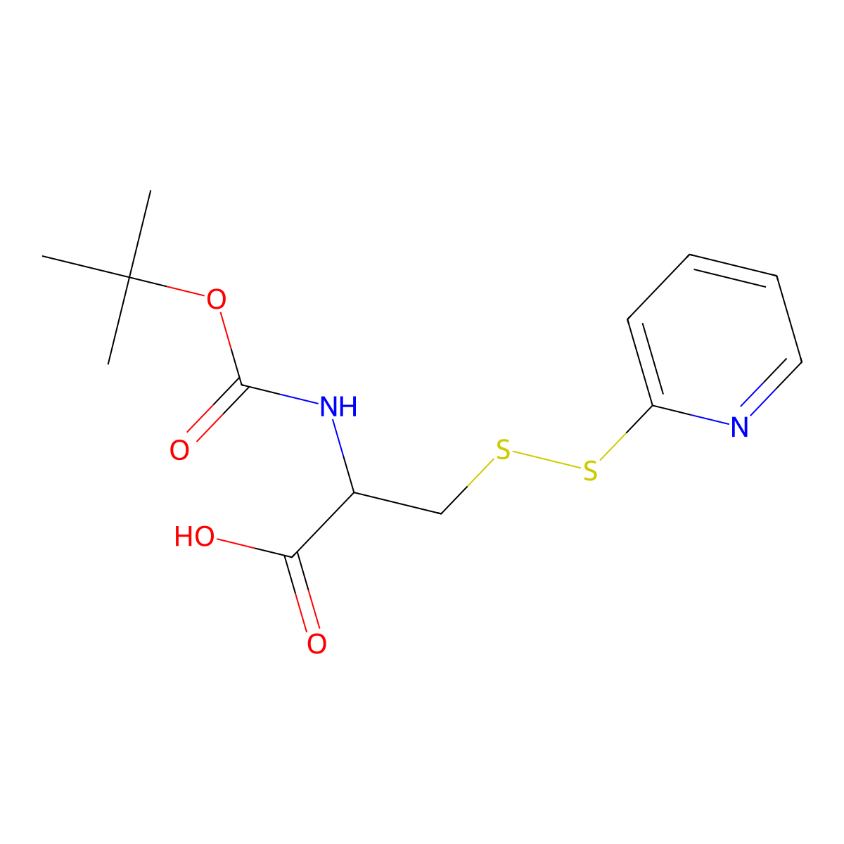 N-Boc-S-2-Pyridinylthio-L-cysteine molecular structure, CAS 117310-07-3