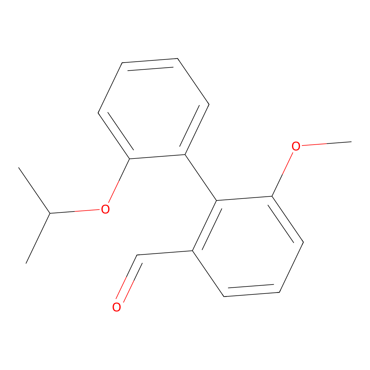 6-Methoxy-2'-(1-methylethoxy)[1,1'-biphenyl]-2-carboxaldehyde molecular structure, CAS 1173105-13-9