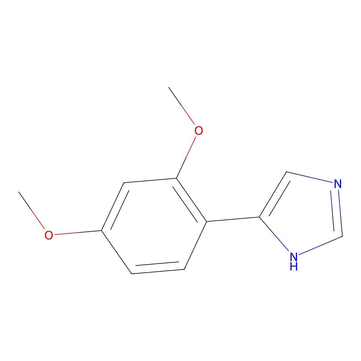 4-(2,4-Dimethoxyphenyl)-1H-imidazole molecular structure, CAS 117311-23-6