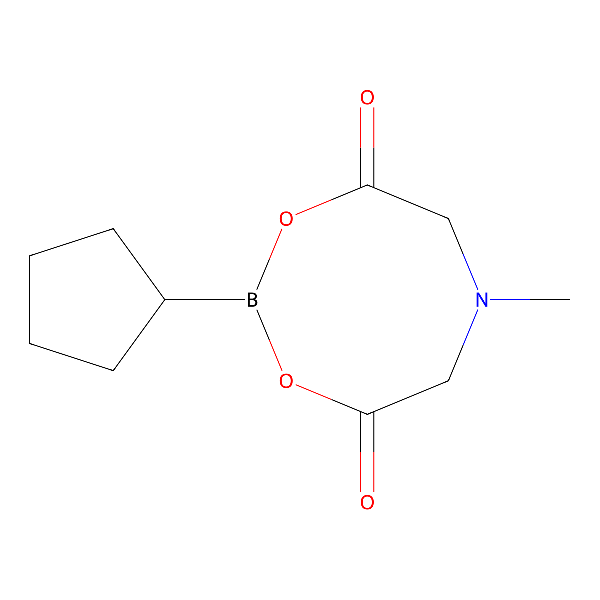 2-Cyclopentyl-6-methyl-1,3,6,2-dioxazaborocane-4,8-dione molecular structure, CAS 117311-84-9