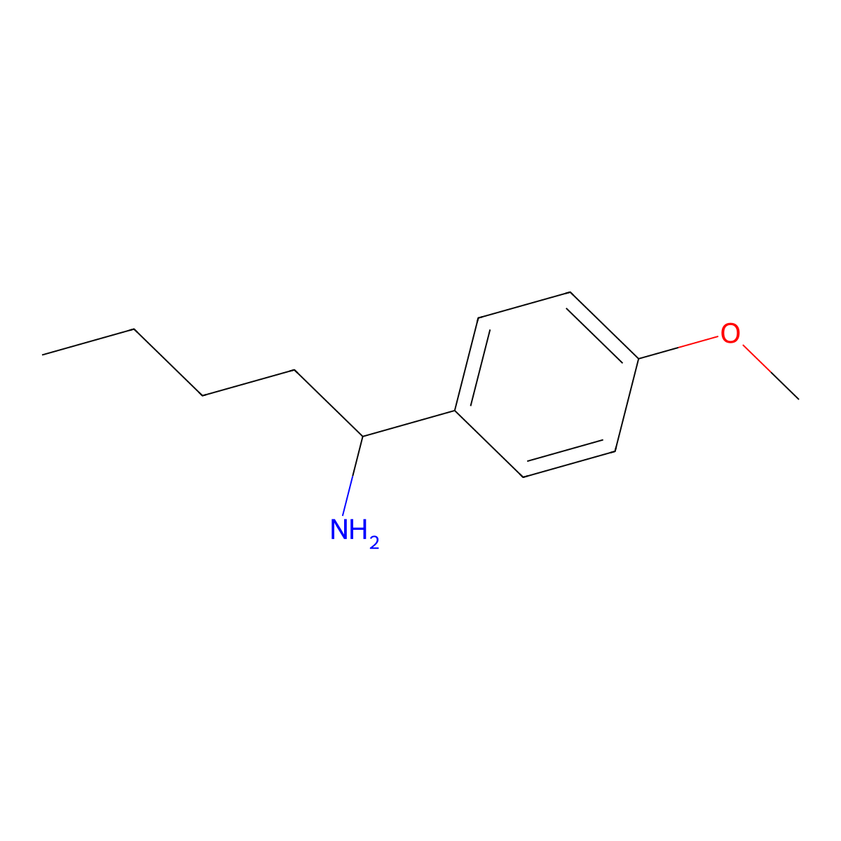 (R)-1-(4-Methoxyphenyl)pentan-1-amine molecular structure, CAS 1173110-96-7