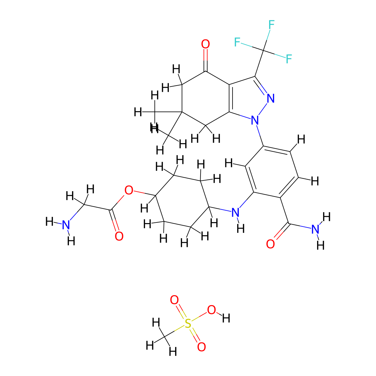 SNX-5422 mesylate molecular structure, CAS 1173111-67-5