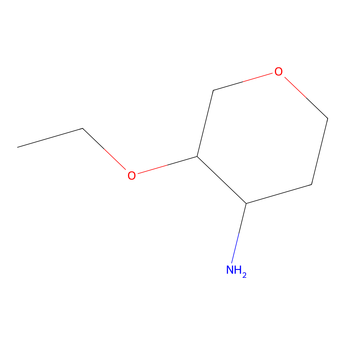 3-Ethoxyoxan-4-amine molecular structure, CAS 1173112-81-6