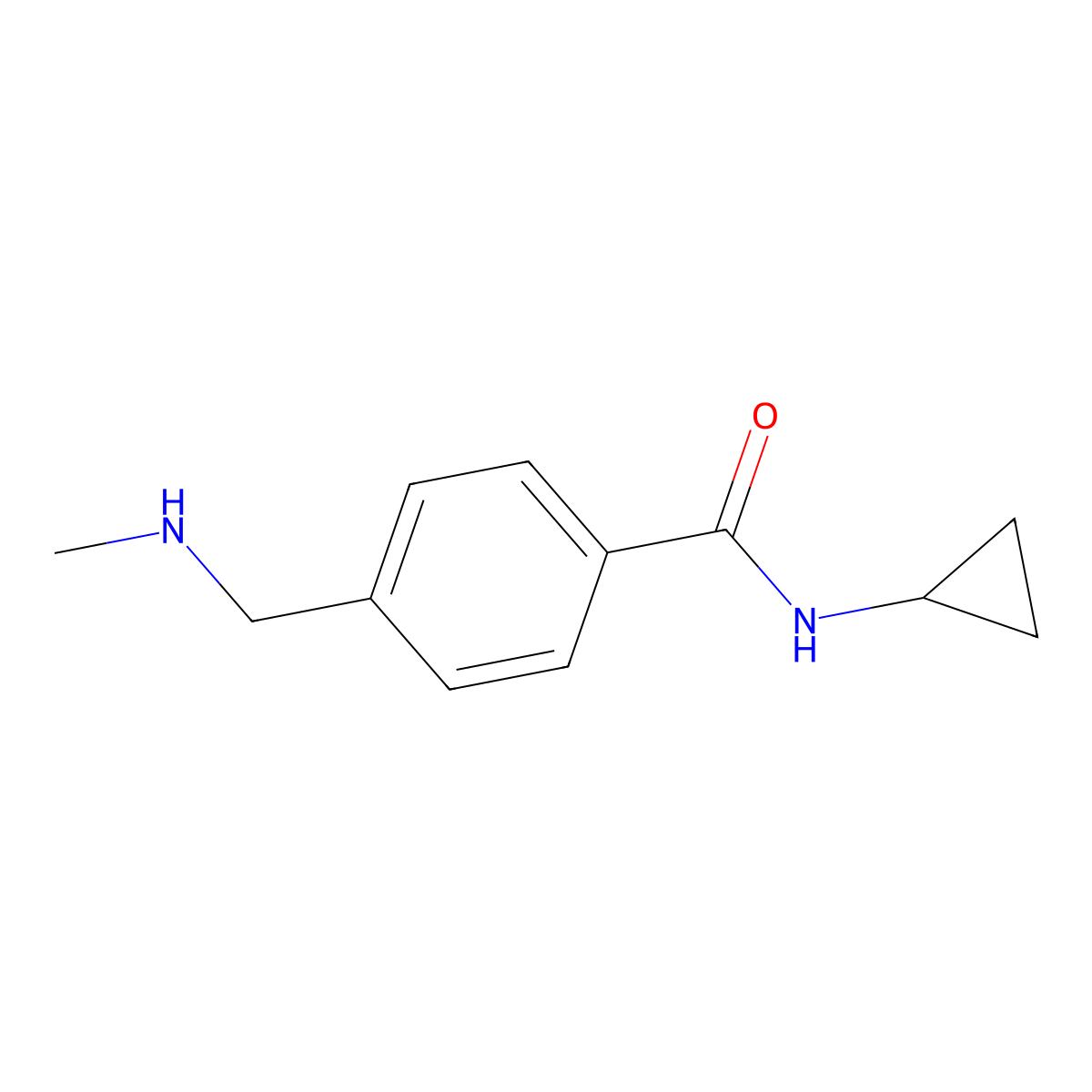 N-Cyclopropyl-4-[(methylamino)methyl]benzamide molecular structure, CAS 1173146-90-1