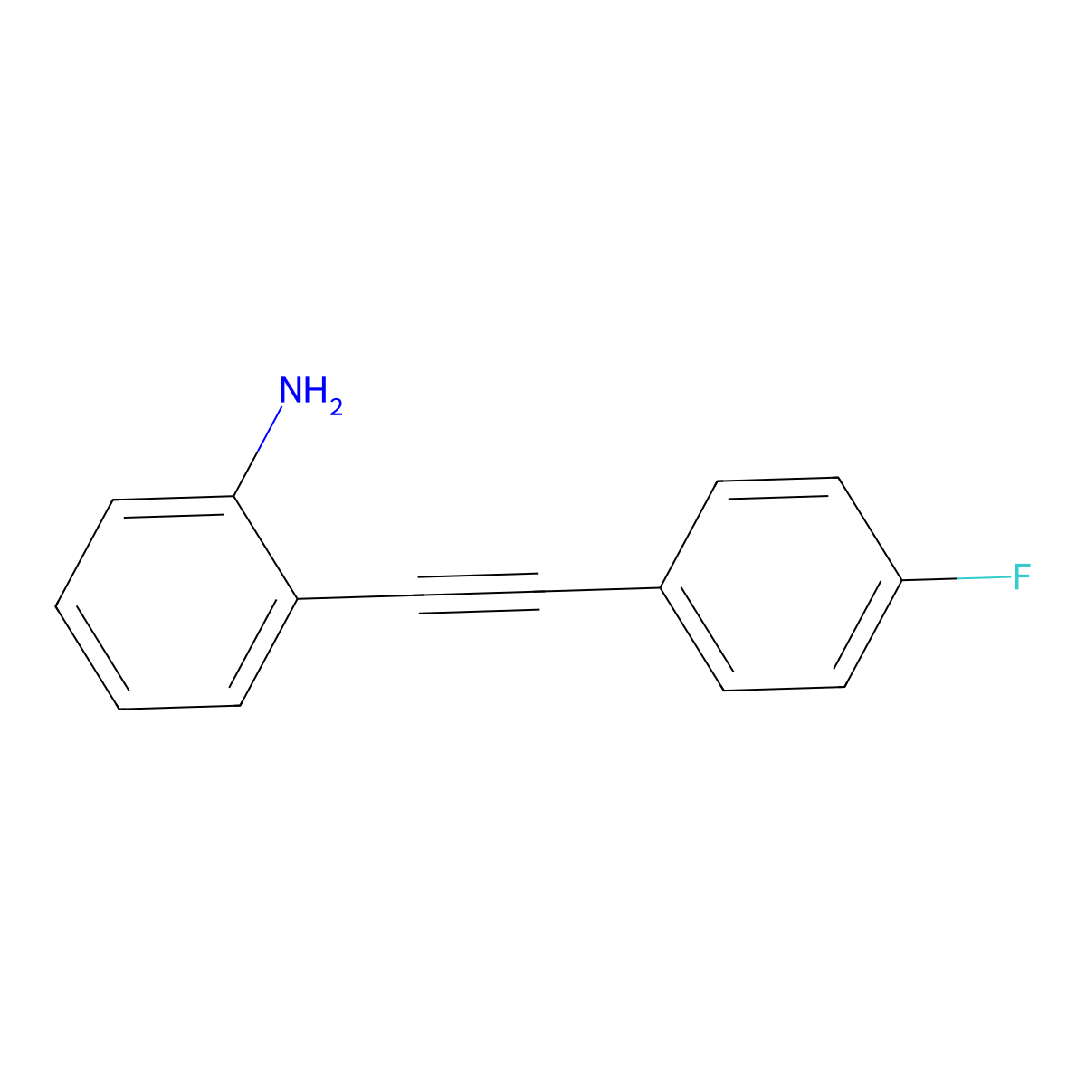 2-((4-Fluorophenyl)ethynyl)aniline molecular structure, CAS 1173153-20-2