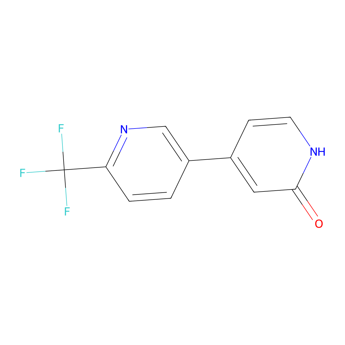 4-(6-(Trifluoromethyl)pyridin-3-yl)pyridin-2(1H)-one molecular structure, CAS 1173155-81-1