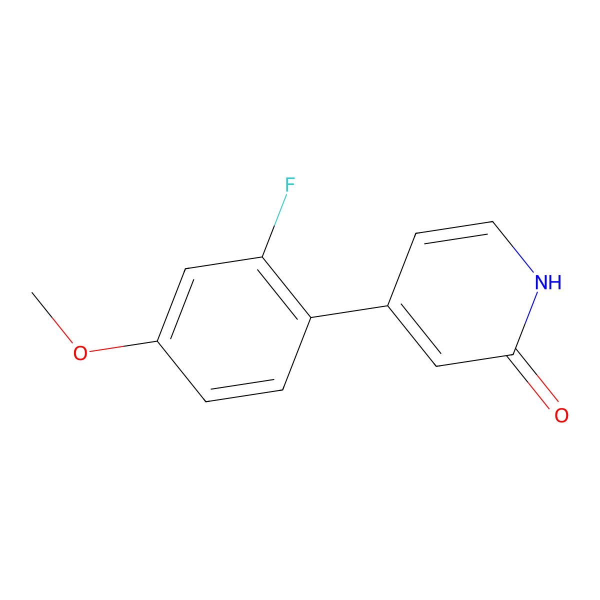 4-(2-Fluoro-4-methoxyphenyl)pyridin-2(1H)-one molecular structure, CAS 1173157-92-0