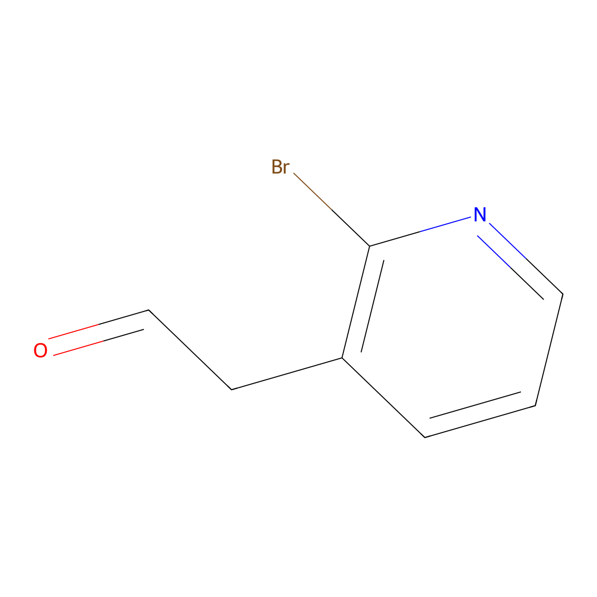 2-(2-Bromopyridin-3-yl)acetaldehyde molecular structure, CAS 1173171-60-2