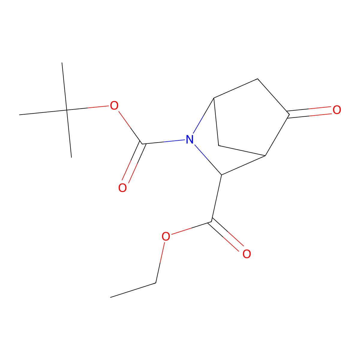 Ethyl (1S,3S,4S)-rel-2-Boc-5-oxo-2-azabicyclo[2.2.1]heptane-3-carboxylate molecular structure, CAS 1173197-53-9