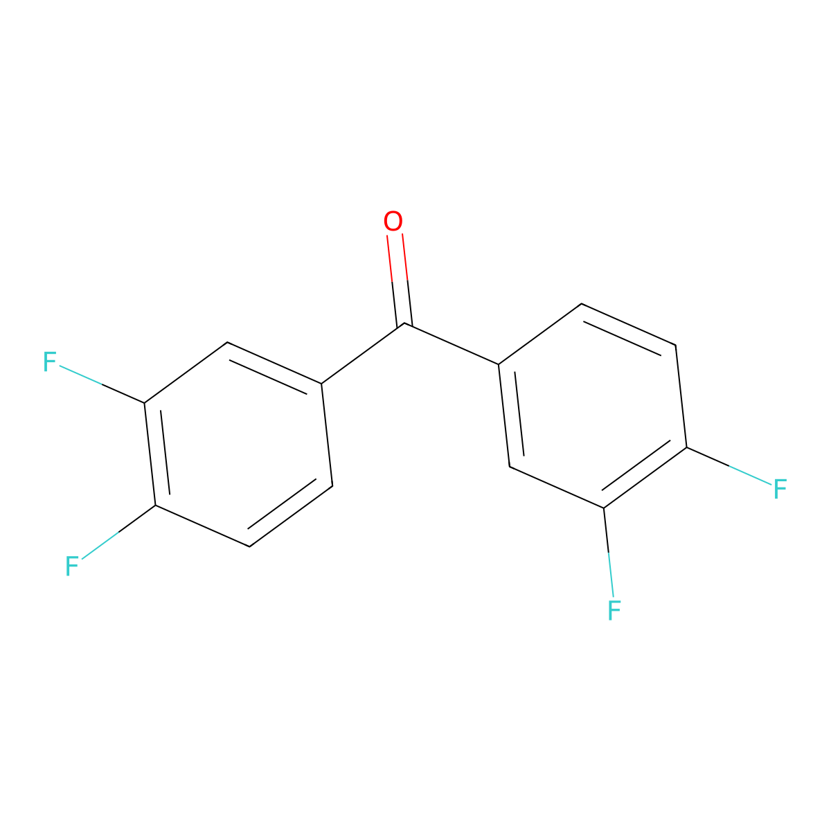 3,3',4,4'-Tetrafluorobenzophenone molecular structure, CAS 117320-03-3