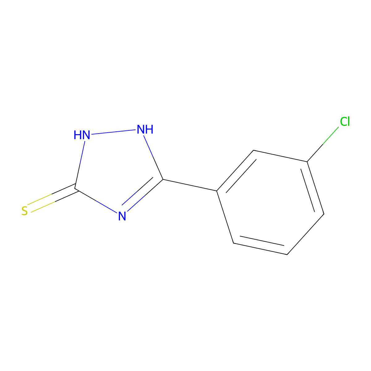 5-(3-chlorophenyl)-4H-1,2,4-triazole-3-thiol molecular structure, CAS 117320-61-3