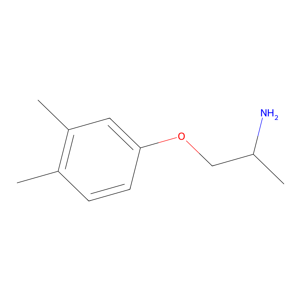 1-(3,4-Dimethylphenoxy)propan-2-amine molecular structure, CAS 117322-90-4