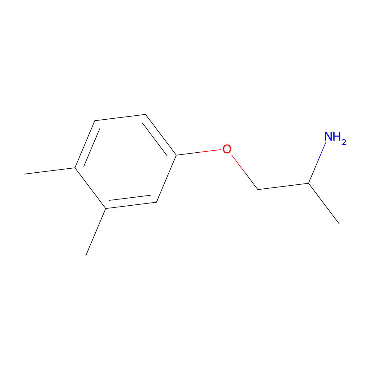 1-(3,4-Dimethylphenoxy)propan-2-amine molecular structure, CAS 117322-90-4