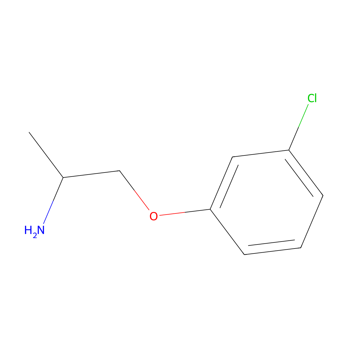 1-(3-Chlorophenoxy)propan-2-amine molecular structure, CAS 117322-91-5