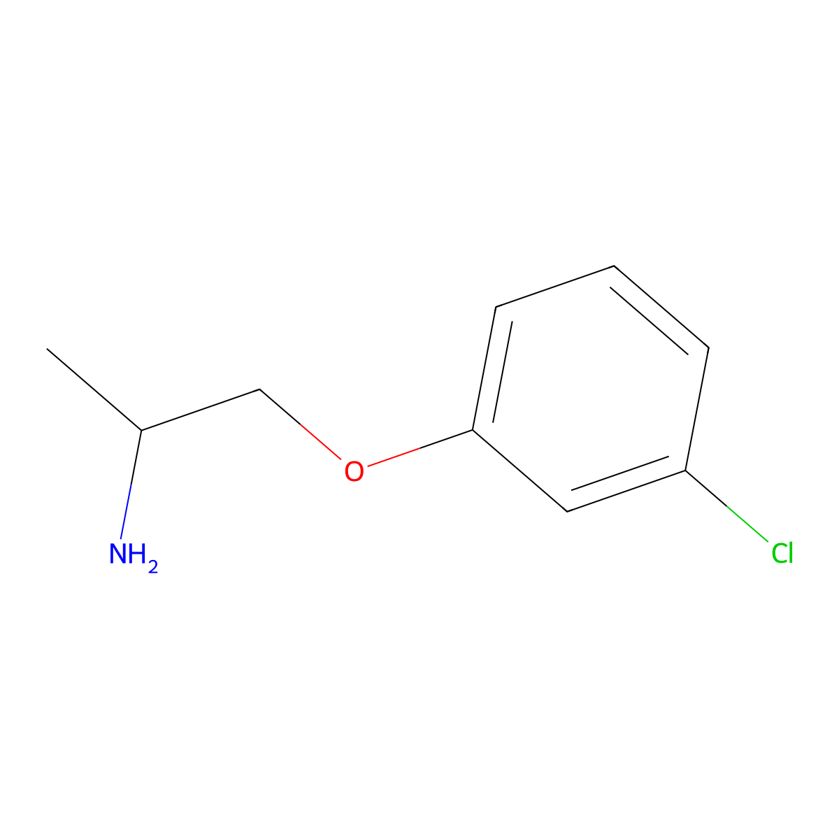 1-(3-Chlorophenoxy)propan-2-amine molecular structure, CAS 117322-91-5