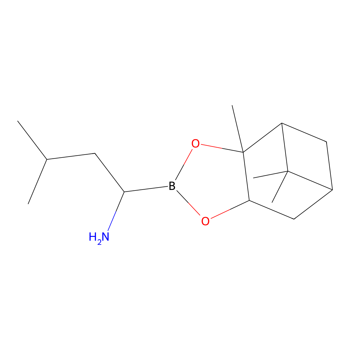 (S)-3-methyl-1-((3aR,4R,6R,7aS)-3a,5,5-trimethylhexahydro-4,6-methanobenzo[d][1,3,2]dioxaborol-2-yl)butan-1-amine molecular structure, CAS 1173239-14-9