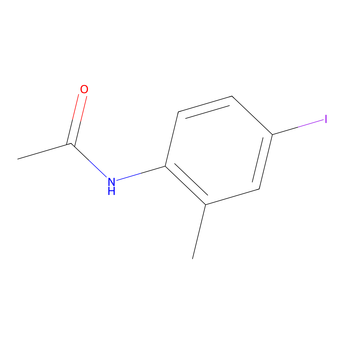 N-(4-iodo-2-methylphenyl)acetamide molecular structure, CAS 117324-09-1