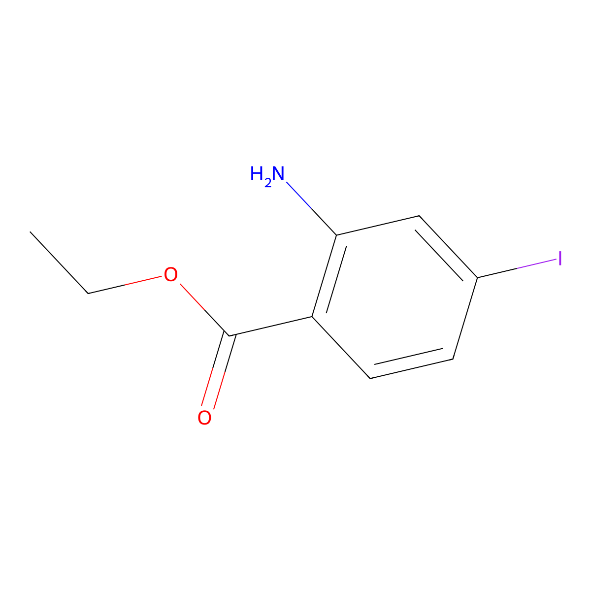 Ethyl 2-amino-4-iodobenzoate molecular structure, CAS 117324-11-5