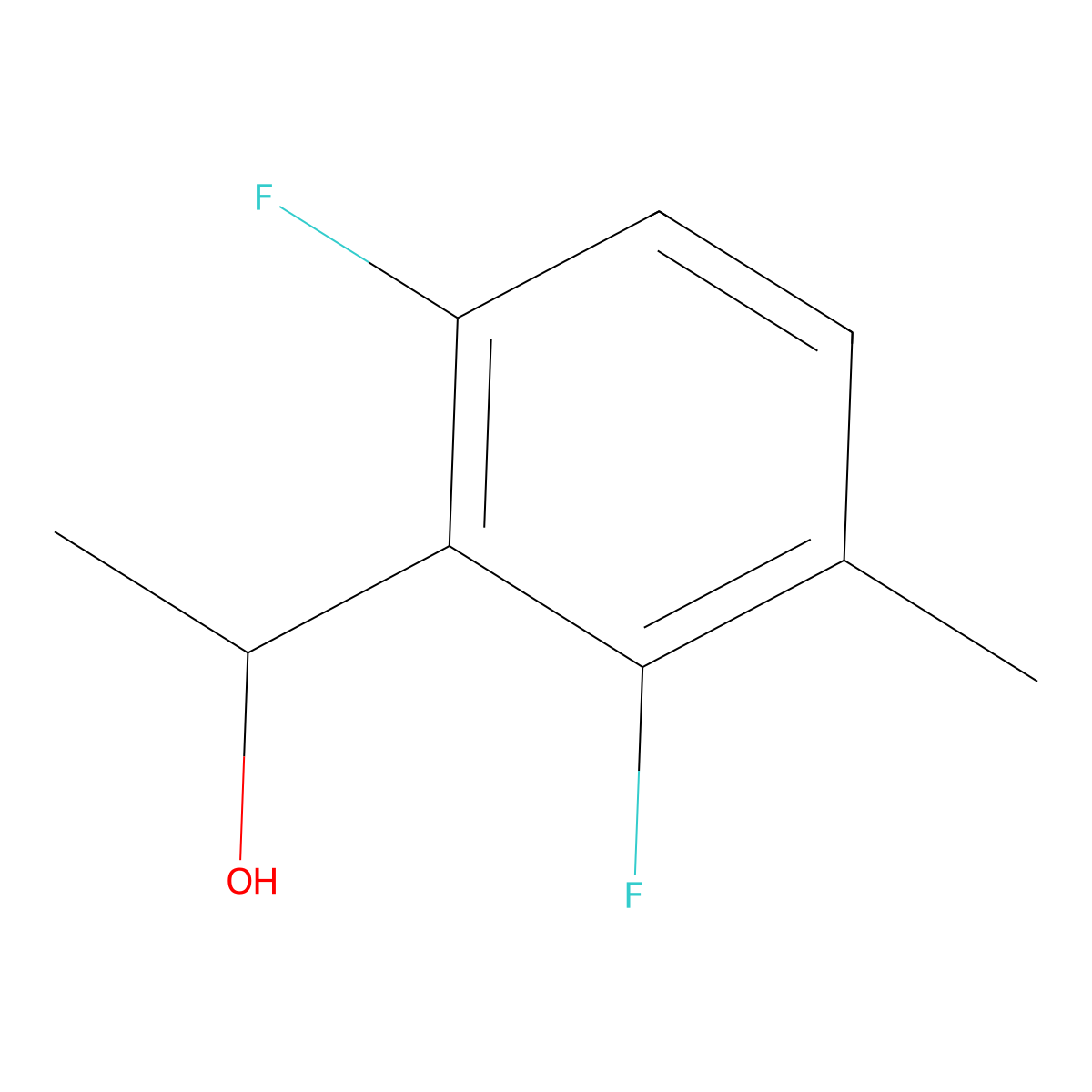 1-(2,6-Difluoro-3-methylphenyl)ethanol molecular structure, CAS 1173241-01-4