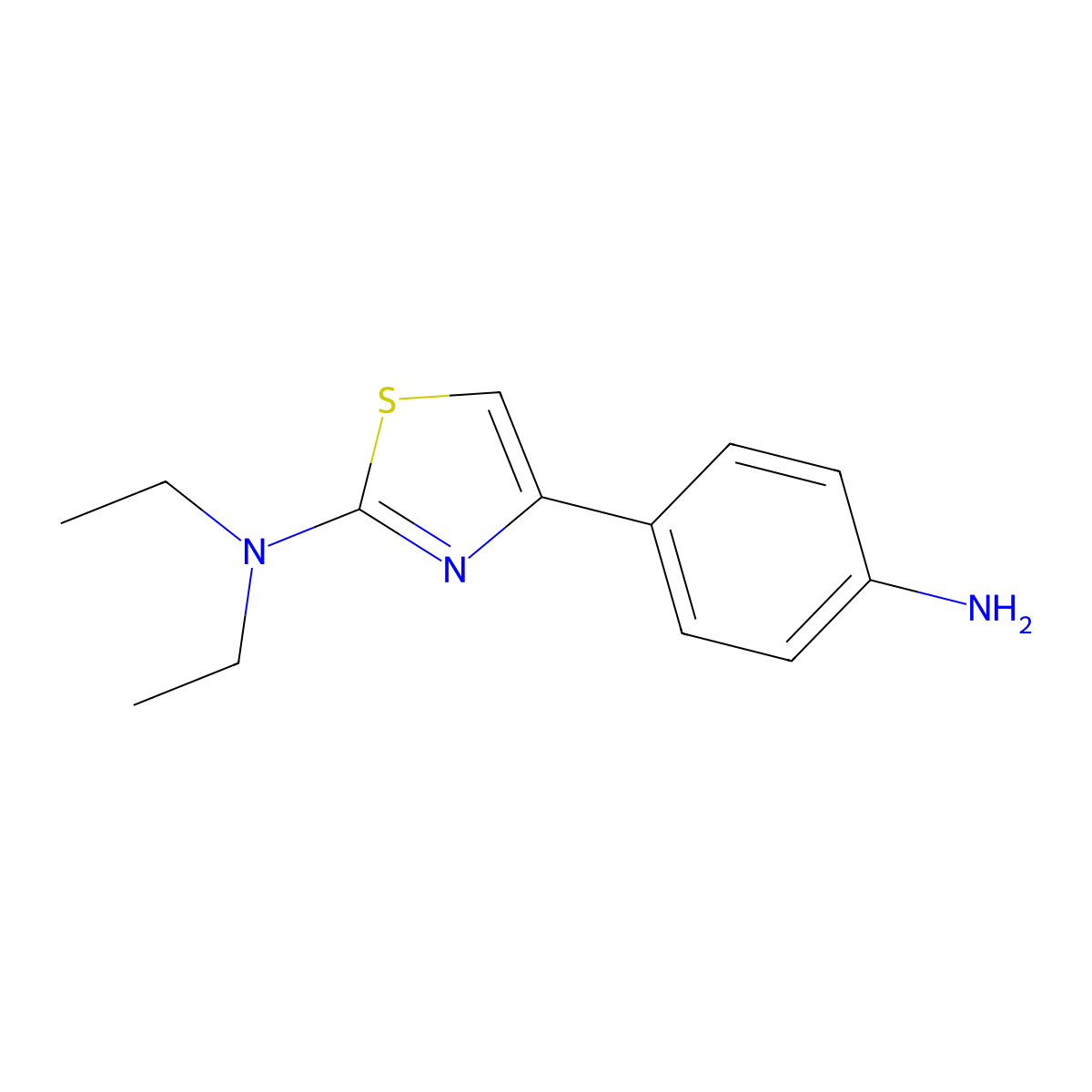4-(4-Aminophenyl)-N,N-diethylthiazol-2-amine molecular structure, CAS 1173245-60-7