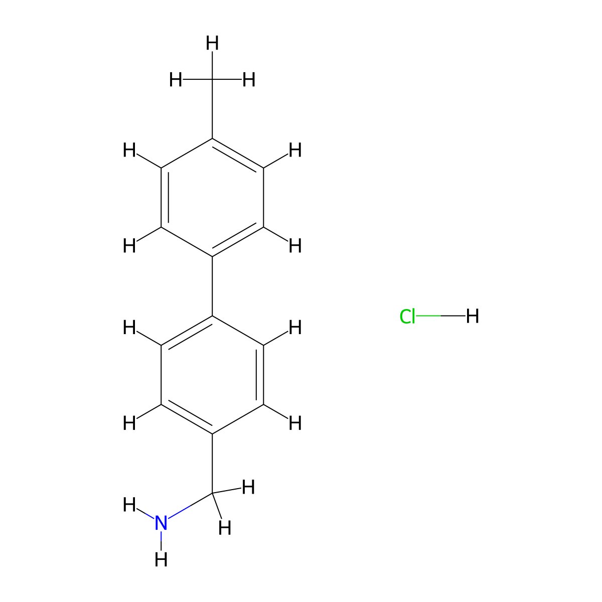 (4'-Methyl-[1,1'-biphenyl]-4-yl)methanamine hydrochloride molecular structure, CAS 1173246-91-7