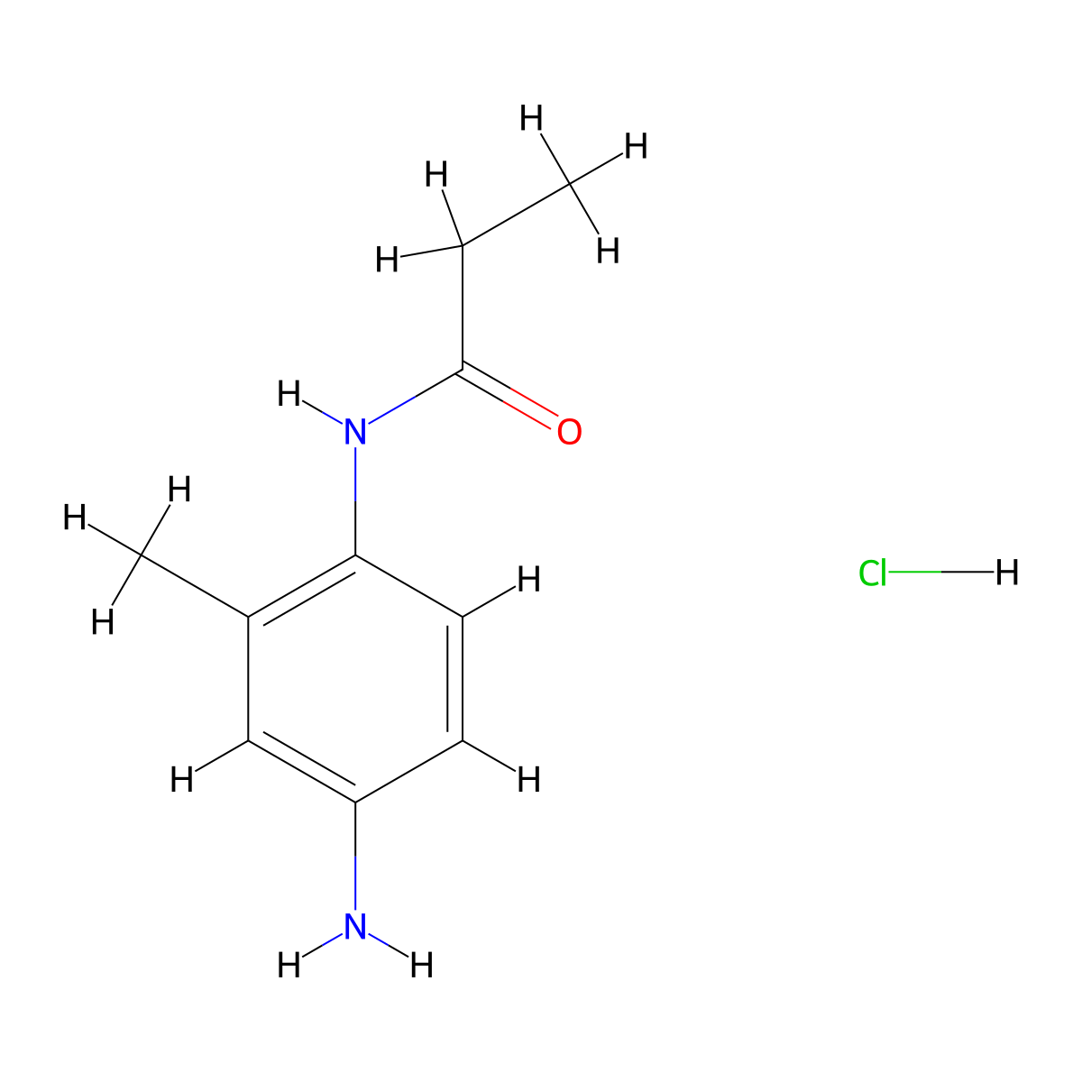 N-(4-amino-2-methylphenyl)propanamide hydrochloride molecular structure, CAS 1173263-75-6