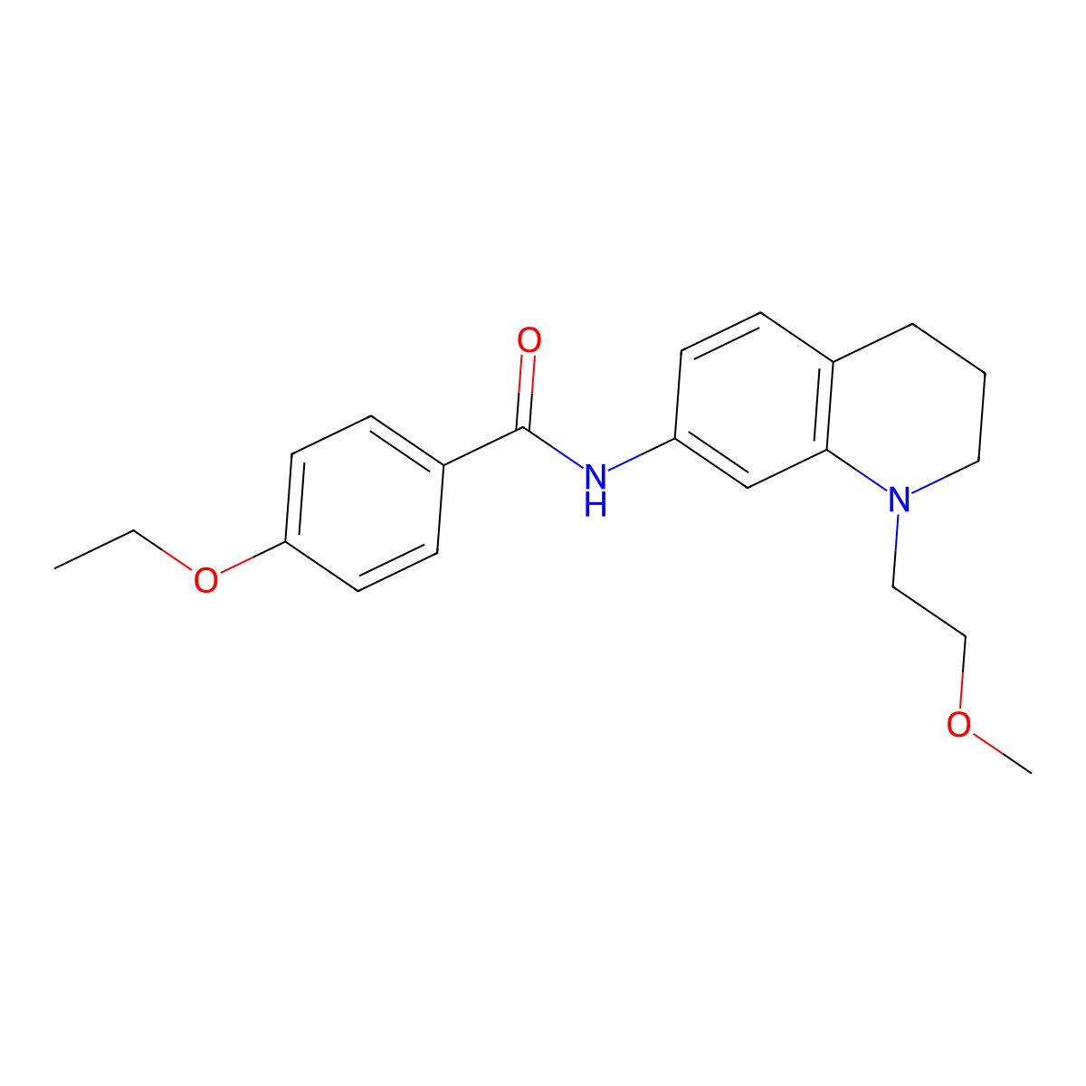 4-ethoxy-N-(1-(2-methoxyethyl)-1,2,3,4-tetrahydroquinolin-7-yl)benzamide molecular structure, CAS 1173268-11-5