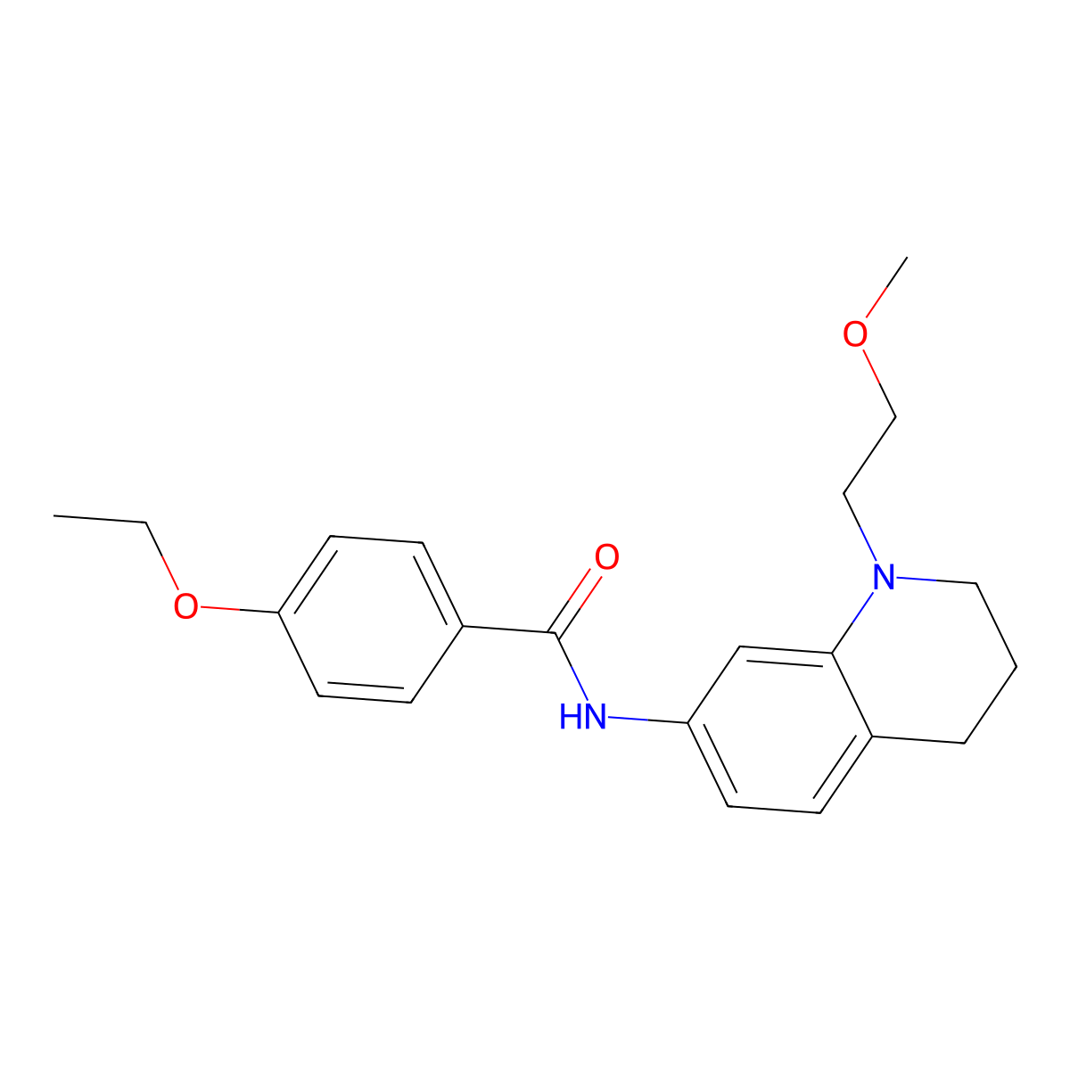 4-ethoxy-N-(1-(2-methoxyethyl)-1,2,3,4-tetrahydroquinolin-7-yl)benzamide molecular structure, CAS 1173268-11-5