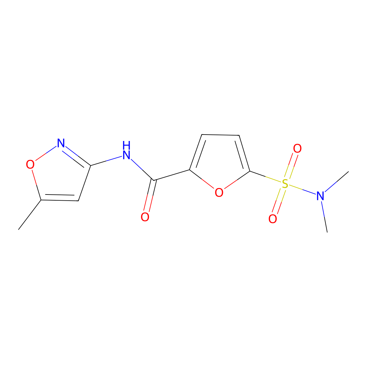 5-(N,N-dimethylsulfamoyl)-N-(5-methylisoxazol-3-yl)furan-2-carboxamide molecular structure, CAS 1173268-87-5
