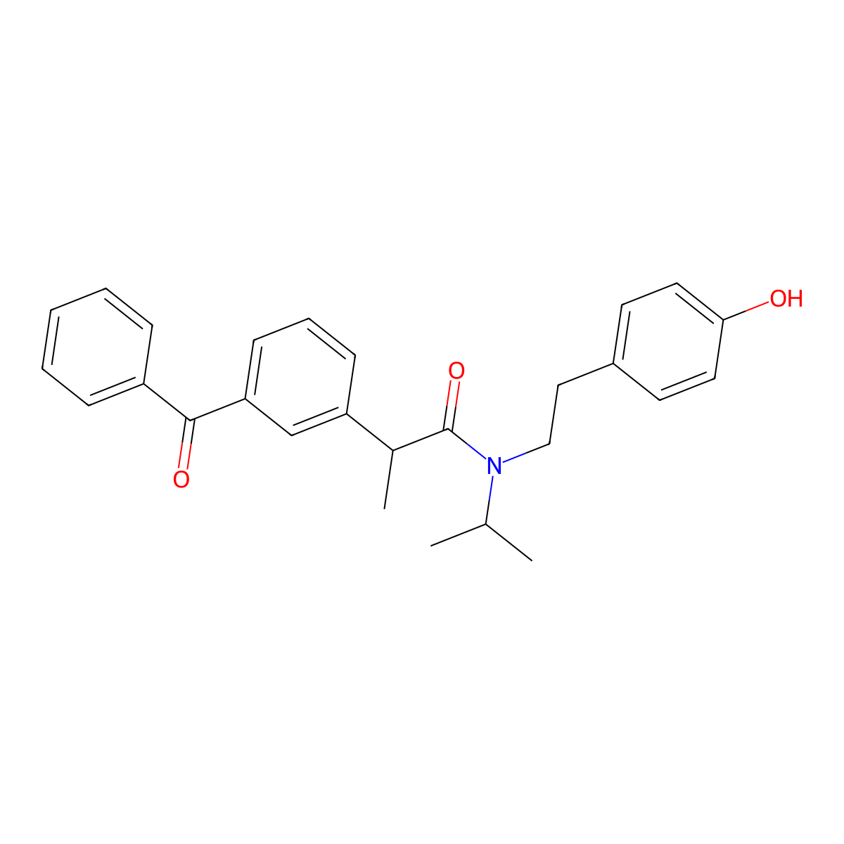 (S)-2-(3-Benzoylphenyl)-N-(4-hydroxyphenethyl)-N-isopropylpropanamide molecular structure, CAS 1173289-66-1
