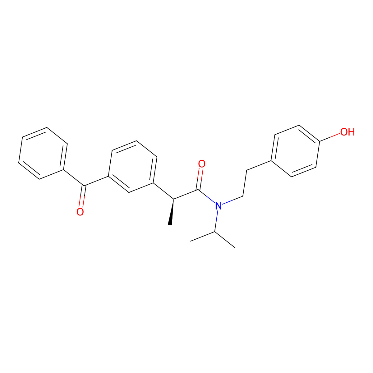 (S)-2-(3-Benzoylphenyl)-N-(4-hydroxyphenethyl)-N-isopropylpropanamide molecular structure, CAS 1173289-66-1