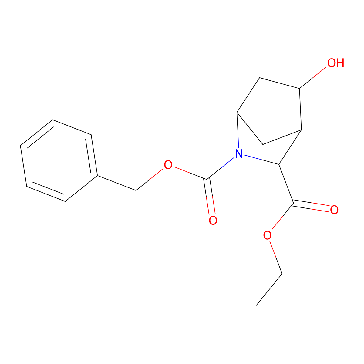 Racemic-(1S,3S,4S,5R)-2-Benzyl 3-Ethyl 5-Hydroxy-2-Azabicyclo[2.2.1]Heptane-2,3-Dicarboxylate molecular structure, CAS 1173294-41-1