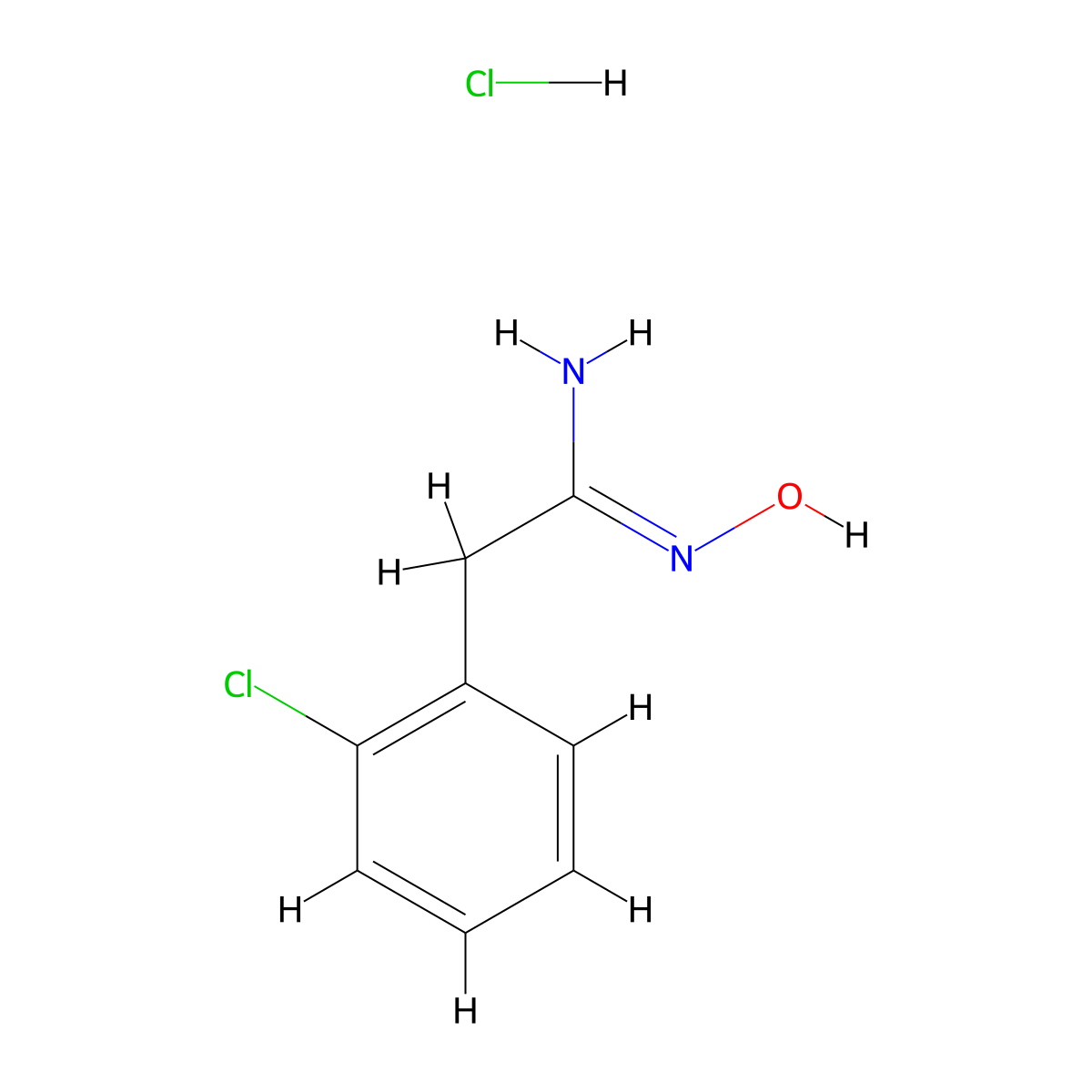 2-(2-chlorophenyl)-N'-hydroxyethanimidamide hydrochloride molecular structure, CAS 1173313-82-0