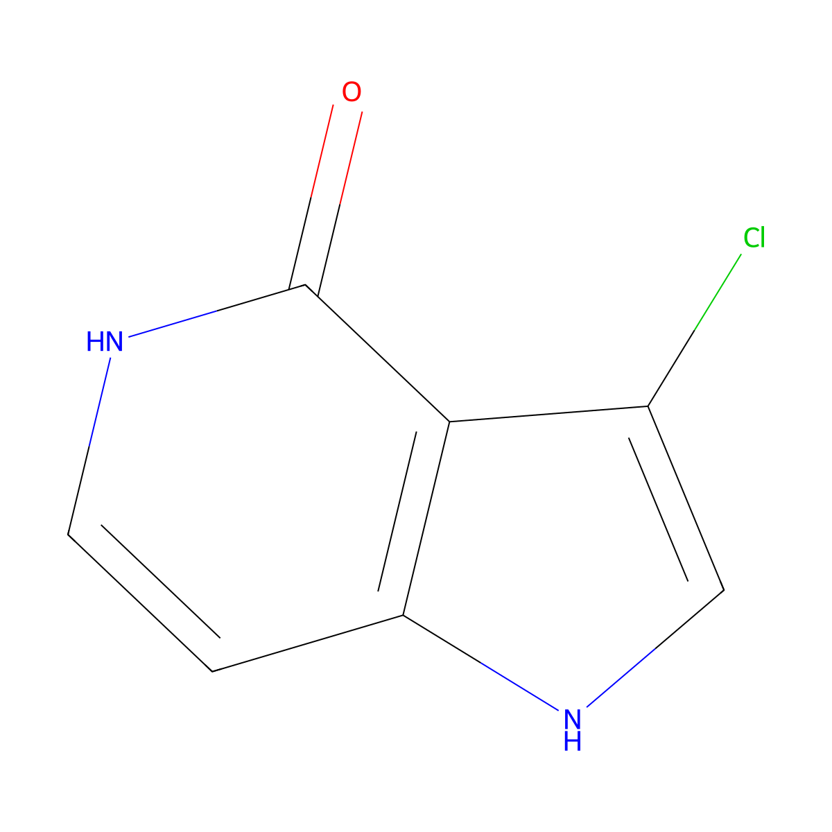 3-Chloro-1H-pyrrolo[3,2-c]pyridin-4-ol molecular structure, CAS 117332-46-4