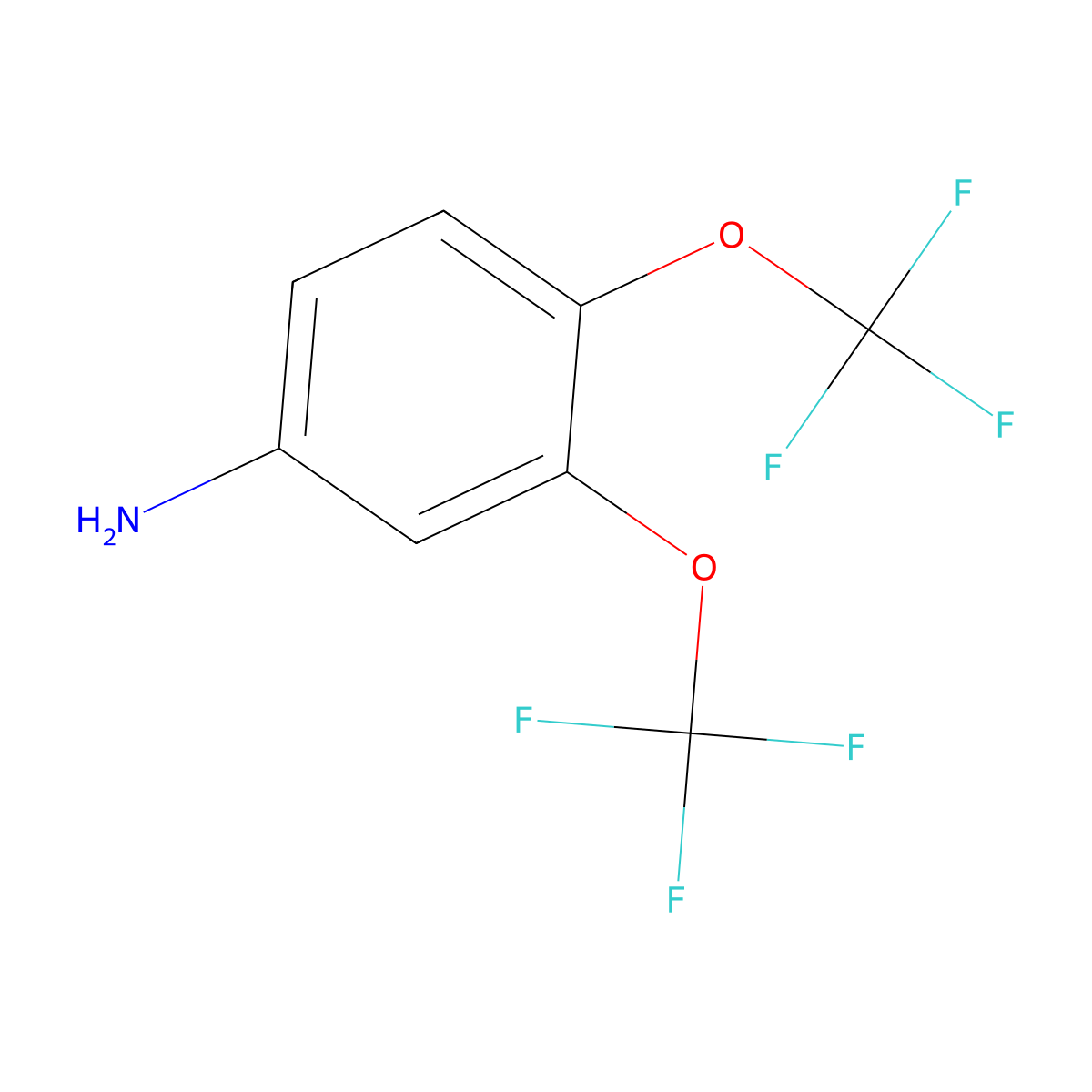 3,4-Bis(trifluoromethoxy)aniline molecular structure, CAS 117338-18-8
