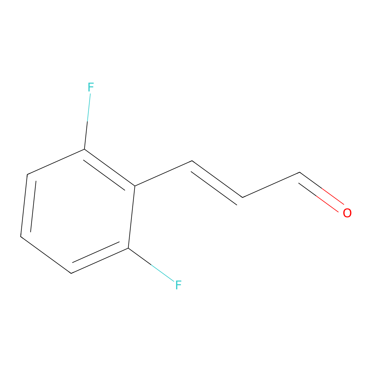(2E)-3-(2,6-Difluorophenyl)prop-2-enal molecular structure, CAS 117338-43-9