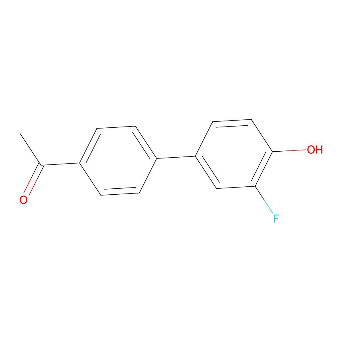 4-(4-Acetylphenyl)-2-fluorophenol molecular structure, CAS 117339-55-6