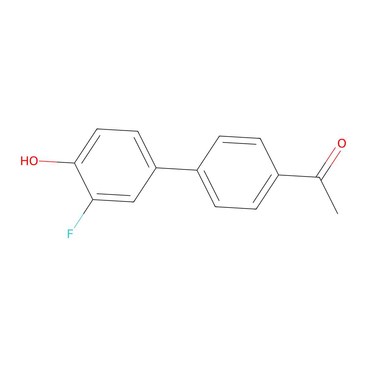 4-(4-Acetylphenyl)-2-fluorophenol molecular structure, CAS 117339-55-6